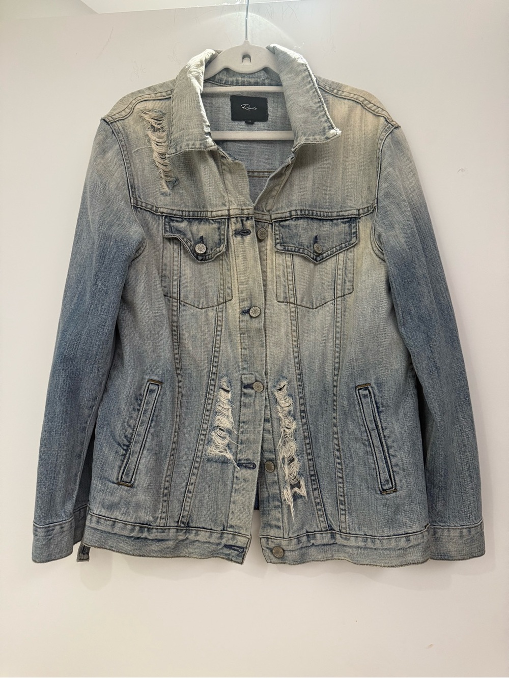 Rails Distressed Light Blue Denim “BFF” Jacket